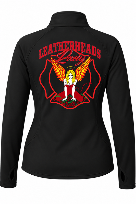 **NEW** Leatherheads Lady Patch Stretch 1/4-Zip Pullover with thumbholes