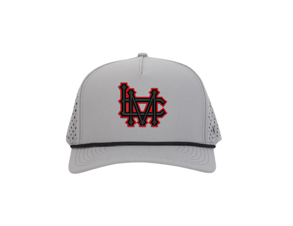 Grey Signature Hat (5 panel) w/ Black Rope - Multiple Designs