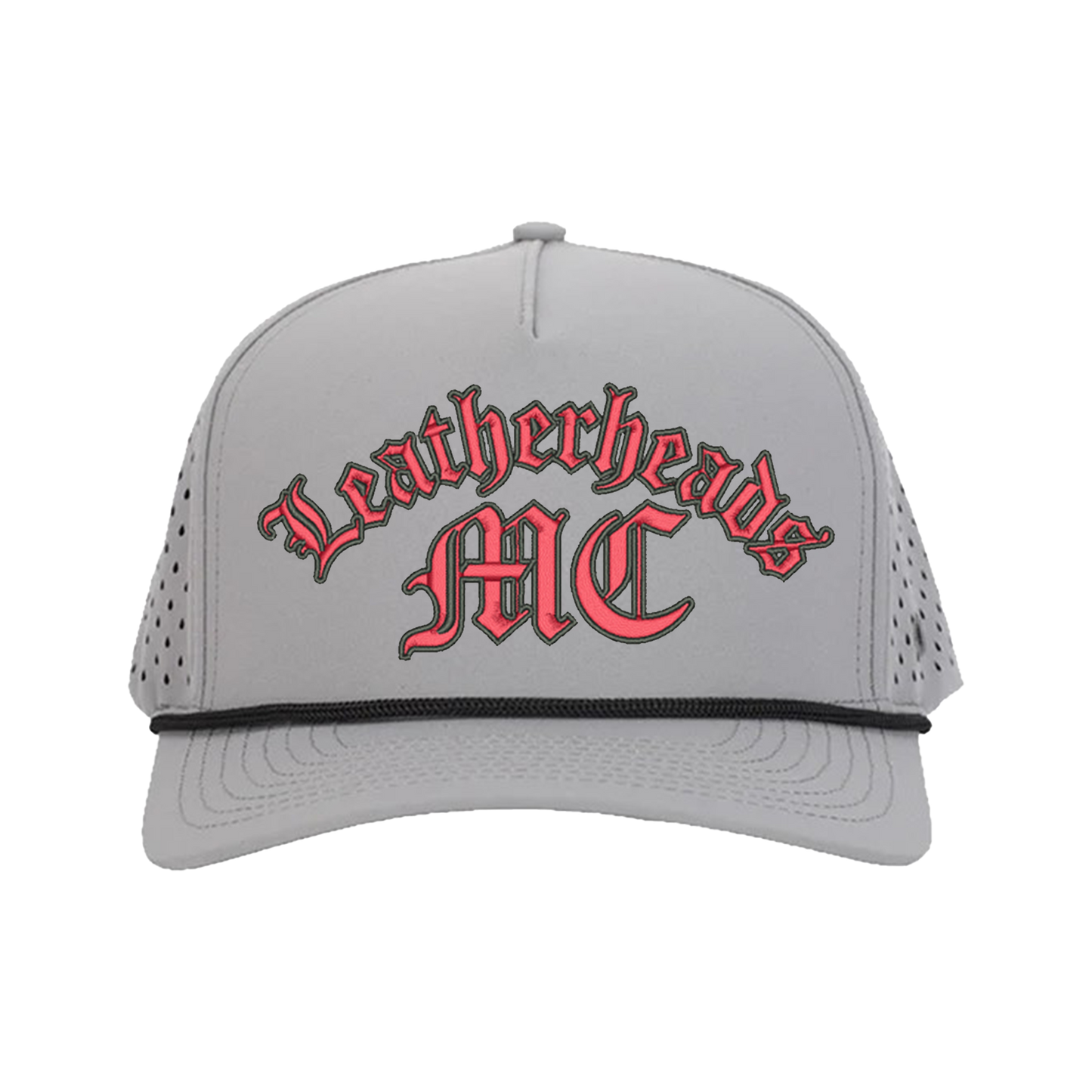 Grey Signature Hat (5 panel) w/ Black Rope - Multiple Designs