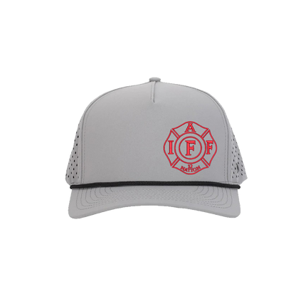 Grey Signature Hat (5 panel) w/ Black Rope - Multiple Designs
