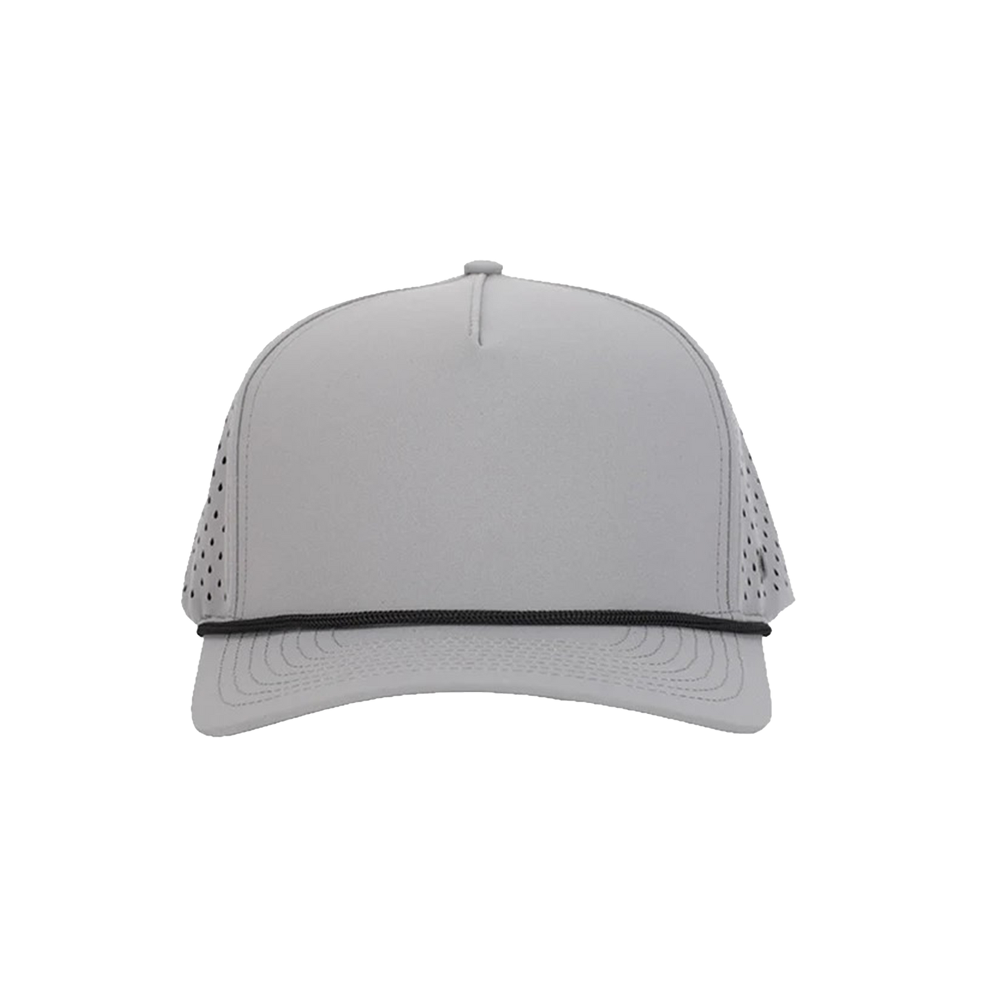Grey Signature Hat (5 panel) w/ Black Rope - Multiple Designs